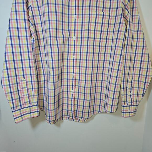 LL Bean Mens Wrinkle Resistant Plaid Long Sleeve Button Down Shirt Size L Reg - Picture 4 of 9